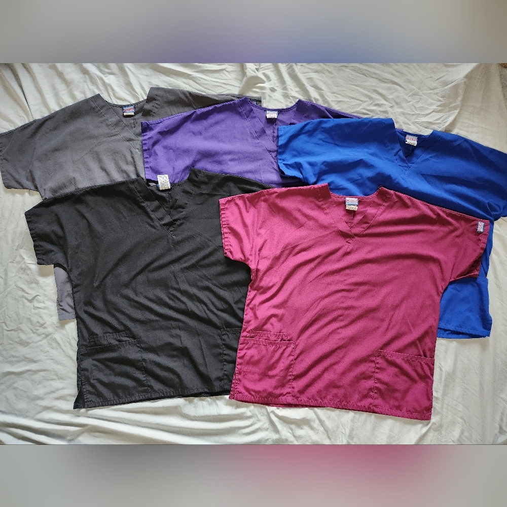 Bundle of 5 Cherokee Scrub Tops